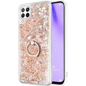 Microsonic Huawei P40 Lite Glitter Liquid Holder Gold Cep Telefonu Kılıfı