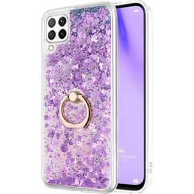 Microsonic Huawei P40 Lite Glitter Liquid Holder Mor Cep Telefonu Kılıfı