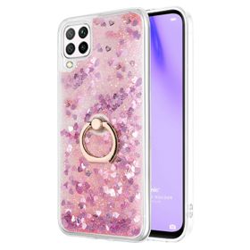 Microsonic Huawei P40 Lite Glitter Liquid Holder Pembe Cep Telefonu Kılıfı