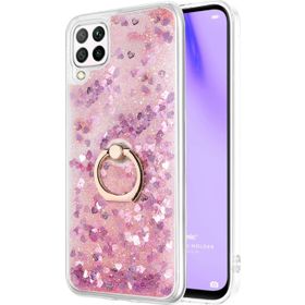 Microsonic Huawei P40 Lite Glitter Liquid Holder Pembe Cep Telefonu Kılıfı