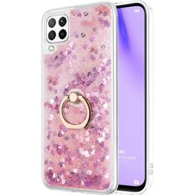 Microsonic Huawei P40 Lite Glitter Liquid Holder Pembe Cep Telefonu Kılıfı