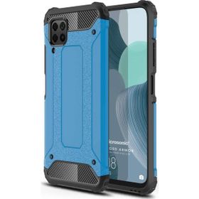 Microsonic Huawei P40 Lite Rugged Armor Mavi Cep Telefonu Kılıfı