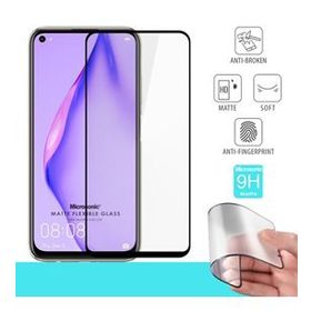 Microsonic Huawei P40 Lite Seramik Matte Flexible Siyah Ekran Koruyucu