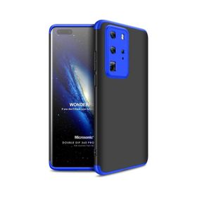 Microsonic Huawei P40 Pro Double 360 Mavi Siyah Kılıf