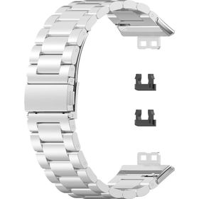 Microsonic Huawei Watch Fit Metal Stainless Steel Gümüş Kordon