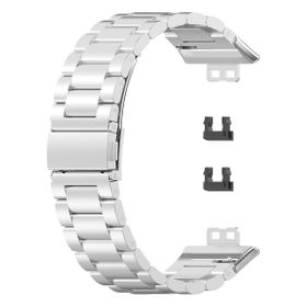 Microsonic Huawei Watch Fit Metal Stainless Steel Gümüş Kordon