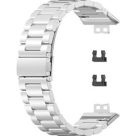 Microsonic Huawei Watch Fit Metal Stainless Steel Gümüş Kordon