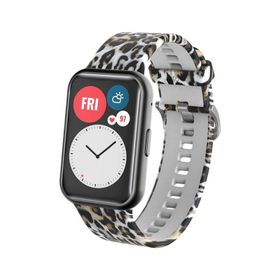 Microsonic Huawei Watch Fit Quick Buckle Band Leopard Kordon