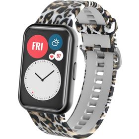 Microsonic Huawei Watch Fit Quick Buckle Band Leopard Kordon