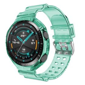Microsonic Huawei Watch GT 2 46 mm Transparent Clear Band YeŞil Kordon