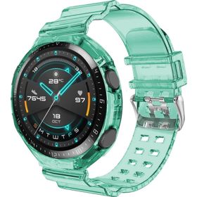 Microsonic Huawei Watch GT 2 46 mm Transparent Clear Band YeŞil Kordon