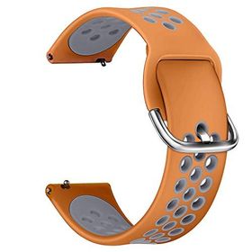 Microsonic Huawei Watch GT 2E Rainbow Sport Band Turuncu-Koyu Gri Kordon