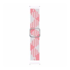 Microsonic Huawei Watch GT 3 46 mm Braided Loop Band Pembe Beyaz Kordon