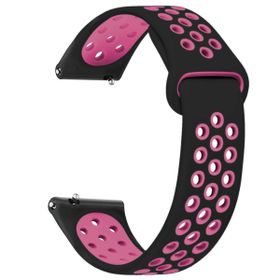 Microsonic Huawei Watch GT 3 Pro 46 mm Titanyum Rainbow Gently Band Siyah Pembe Kordon