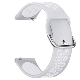 Microsonic Huawei Watch GT Sport Rainbow Sport Band için Gri Beyaz Kordon