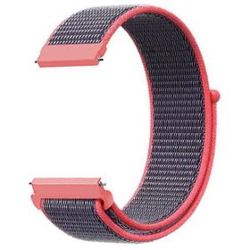 Microsonic Huawei Watch Gt2 Uyumlu 42 mm Hasırlı Woven Sport Loop Koyu Pembe Kordon