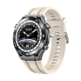 Microsonic Huawei Watch Ultimate Silicone Sport Band Bej Kordon