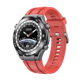 Microsonic Huawei Watch Ultimate Silicone Sport Band Kırmızı Kordon