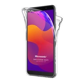 Microsonic Huawei Y5P 6 Tarafı Tam Full Koruma 360 Clear Soft Şeffaf Cep Telefonu Kılıfı