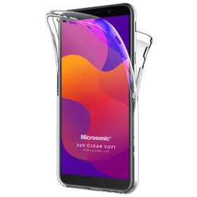 Microsonic Huawei Y5P 6 Tarafı Tam Full Koruma 360 Clear Soft Şeffaf Cep Telefonu Kılıfı
