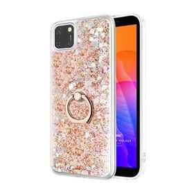 Microsonic Huawei Y5P Glitter Liquid Holder Gold Cep Telefonu Kılıfı