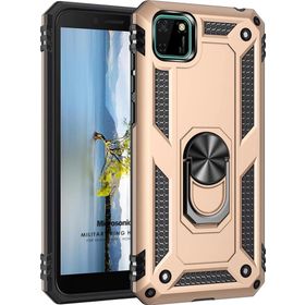 Microsonic Huawei Y5P Military Ring Holder Gold Cep Telefonu Kılıfı