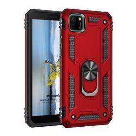 Microsonic Huawei Y5P Military Ring Holder Kırmızı Cep Telefonu Kılıfı