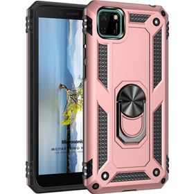 Microsonic Huawei Y5P Military Ring Holder Rose Gold Cep Telefonu Kılıfı