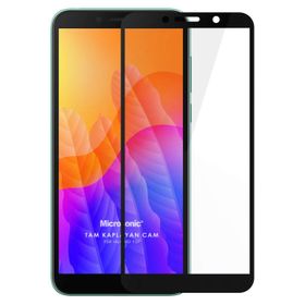 Microsonic Huawei Y5P Siyah Tam Kaplayan Temperli Cam Ekran Koruyucu