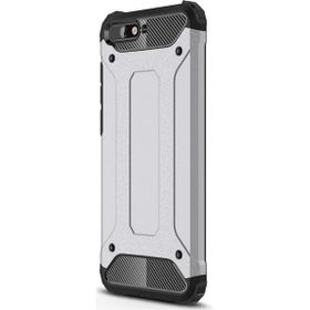 Microsonic Huawei Y6 2018 Rugged Armor Gümüş Kılıf