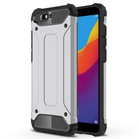 Microsonic Huawei Y6 2018 Rugged Armor Gümüş Kılıf