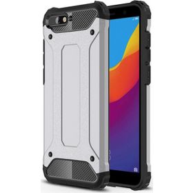 Microsonic Huawei Y6 2018 Rugged Armor Gümüş Kılıf