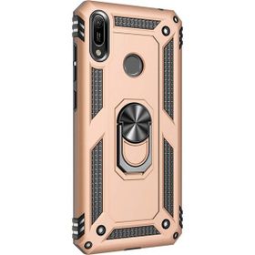 Microsonic Huawei Y6 2019 Military Ring Holder Gold Kılıf