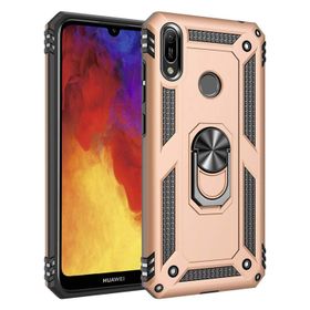Microsonic Huawei Y6 2019 Military Ring Holder Gold Kılıf