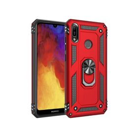 Microsonic Huawei Y6 2019 Military Ring Holder Kırmızı Kılıf