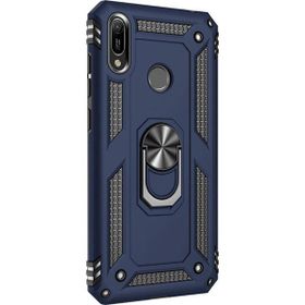 Microsonic Huawei Y6 2019 Military Ring Holder Lacivert Kılıf