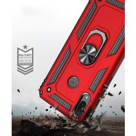 Microsonic Huawei Y6 2019 Military Ring Holder Siyah Kılıf