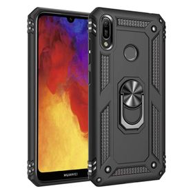 Microsonic Huawei Y6 2019 Military Ring Holder Siyah Kılıf