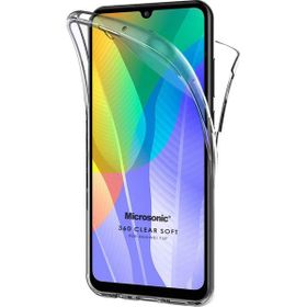 Microsonic Huawei Y6P 6 Tarafı Tam Full Koruma 360 Clear Soft Şeffaf Cep Telefonu Kılıfı