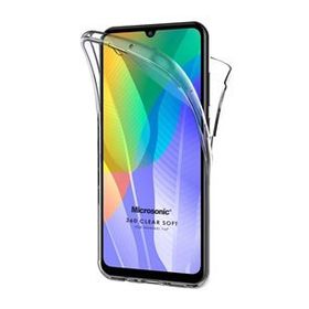 Microsonic Huawei Y6P 6 Tarafı Tam Full Koruma 360 Clear Soft Şeffaf Cep Telefonu Kılıfı