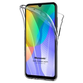 Microsonic Huawei Y6P 6 Tarafı Tam Full Koruma 360 Clear Soft Şeffaf Cep Telefonu Kılıfı