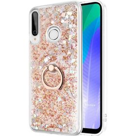 Microsonic Huawei Y6P Glitter Liquid Holder Gold Cep Telefonu Kılıfı