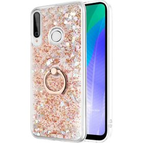 Microsonic Huawei Y6P Glitter Liquid Holder Gold Cep Telefonu Kılıfı