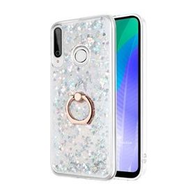 Microsonic Huawei Y6P Glitter Liquid Holder Gümüş Cep Telefonu Kılıfı