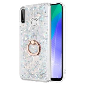 Microsonic Huawei Y6P Glitter Liquid Holder Gümüş Cep Telefonu Kılıfı