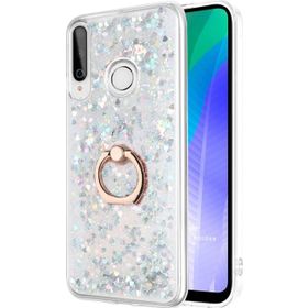 Microsonic Huawei Y6P Glitter Liquid Holder Gümüş Cep Telefonu Kılıfı