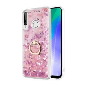 Microsonic Huawei Y6P Glitter Liquid Holder Pembe Cep Telefonu Kılıfı