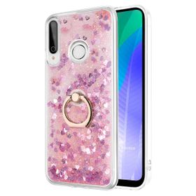 Microsonic Huawei Y6P Glitter Liquid Holder Pembe Cep Telefonu Kılıfı