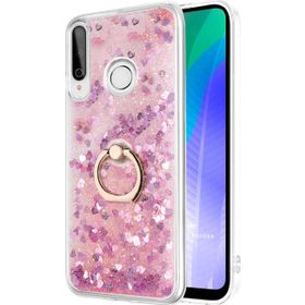 Microsonic Huawei Y6P Glitter Liquid Holder Pembe Cep Telefonu Kılıfı