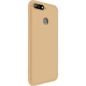 Microsonic Huawei Y7 2018 Double Dip 360 Protective Gold Kılıf